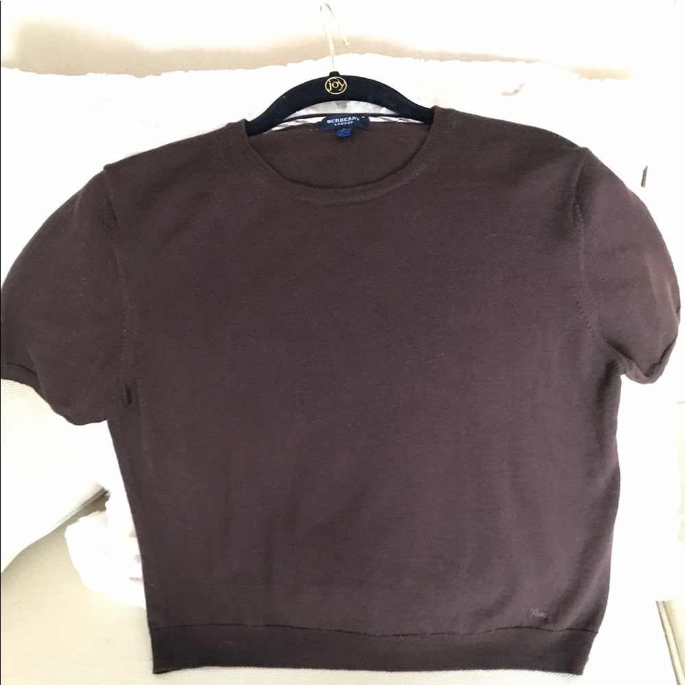 BURBERRY Made in Italy Short-Sleeve Sweater